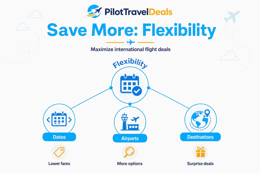 Infographic showing three types of flight flexibility