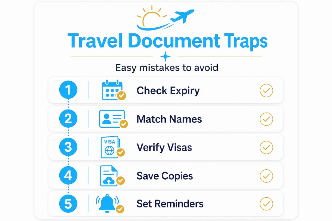 Infographic of top travel document mistakes