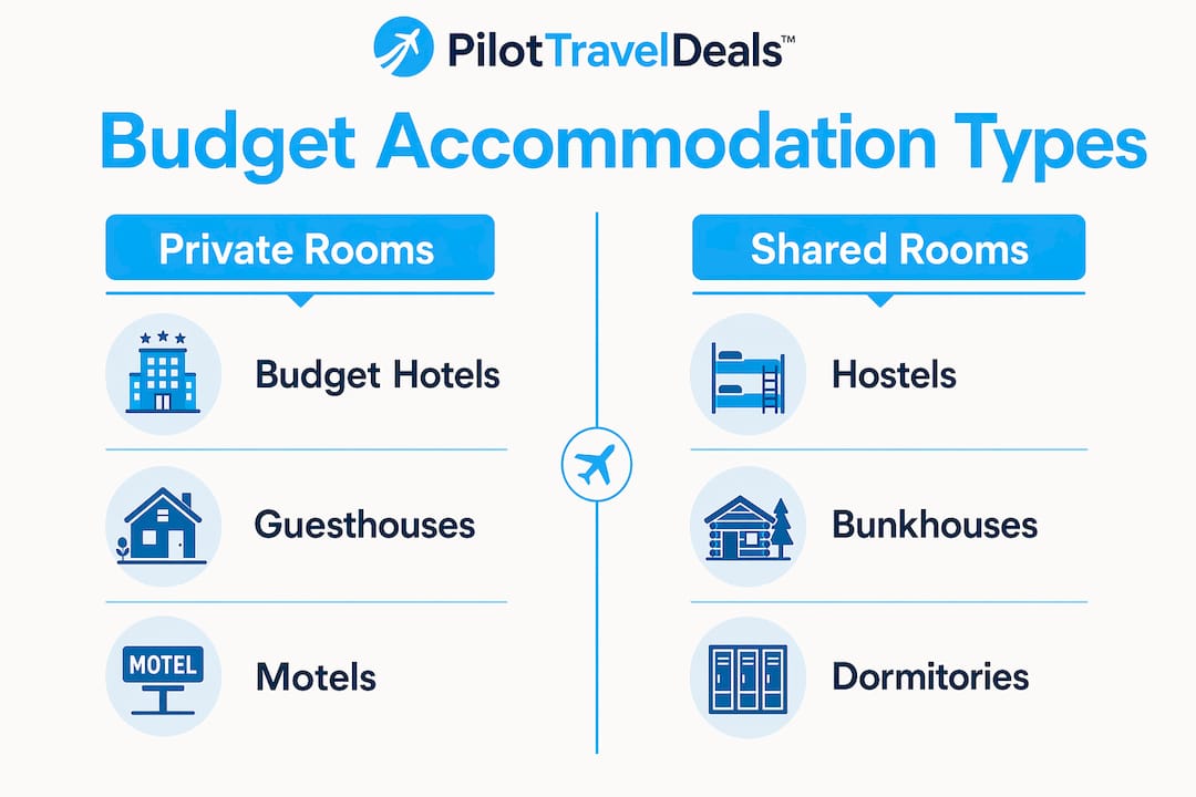 Infographic comparing budget accommodation types