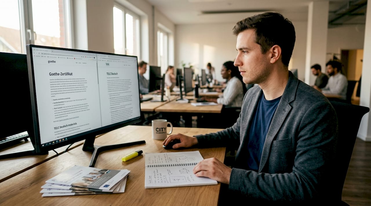 Professional comparing German test options