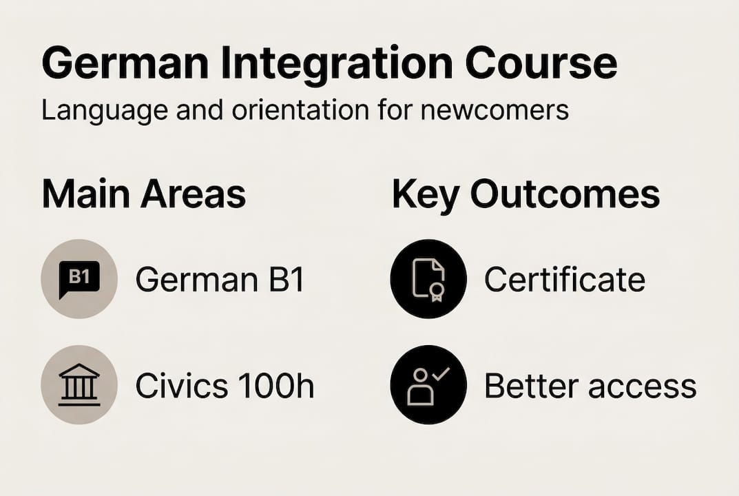 German integration course overview infographic