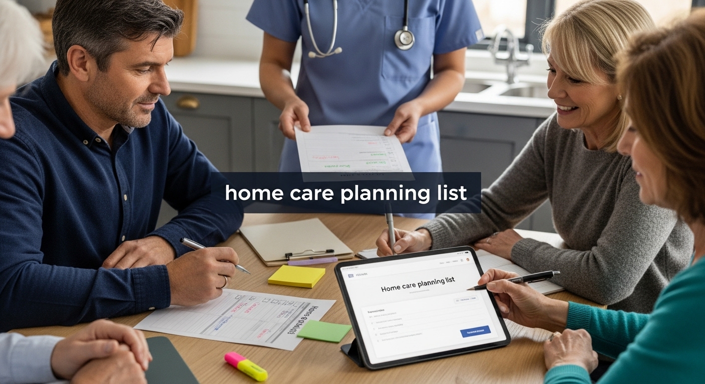 home care planning list