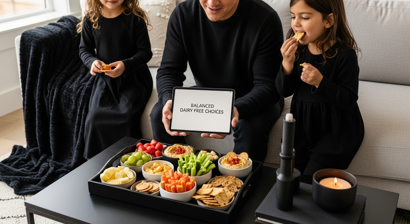 family dairy free snacking living room