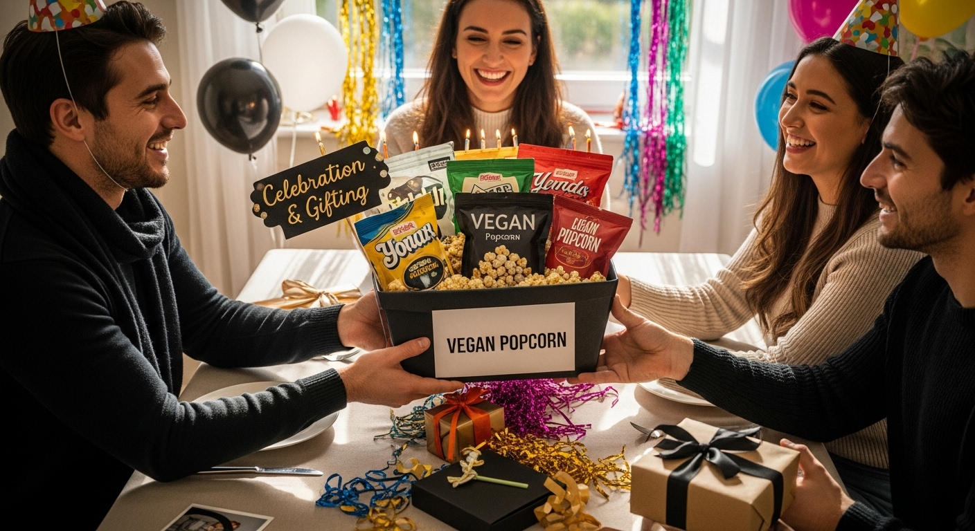 vegan popcorn gifting party