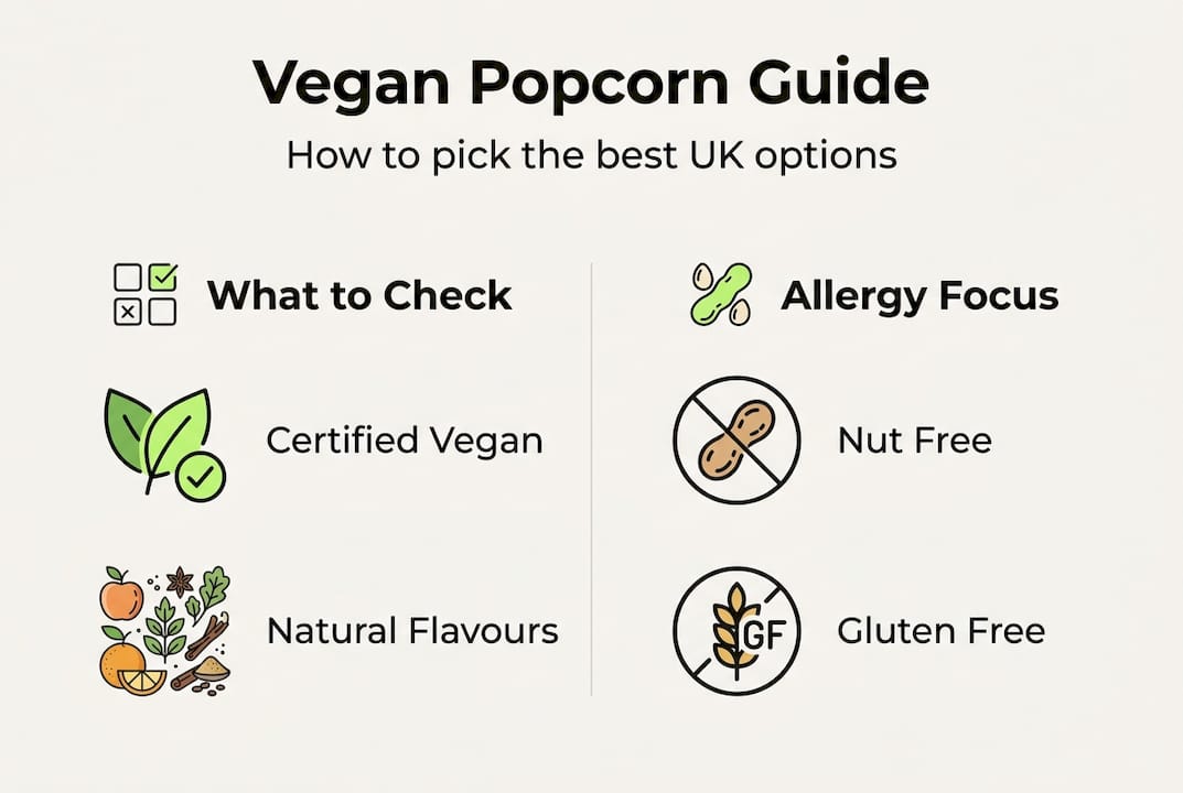Infographic on buying vegan popcorn online