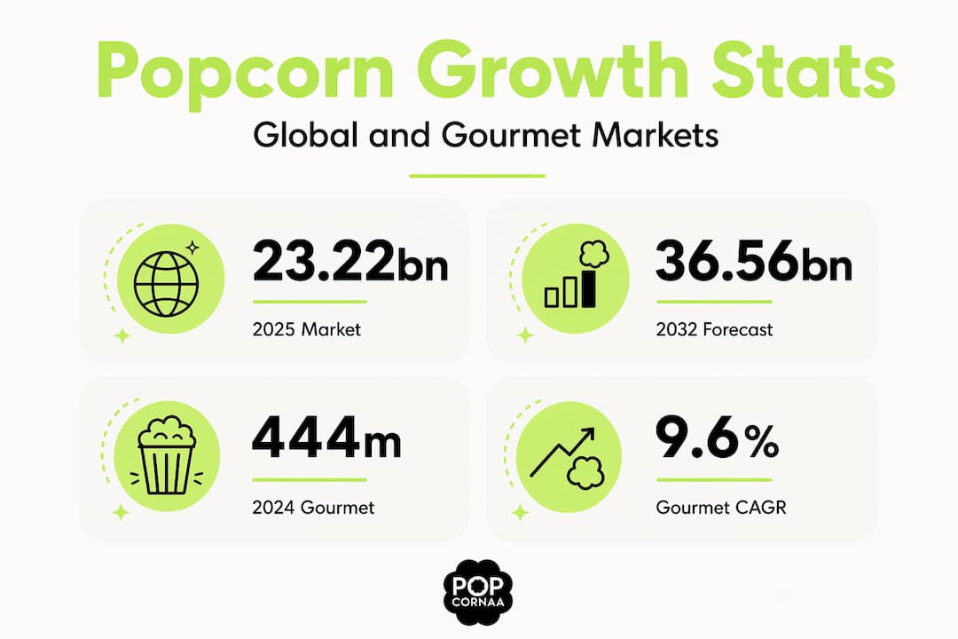 Key market growth statistics for the popcorn industry