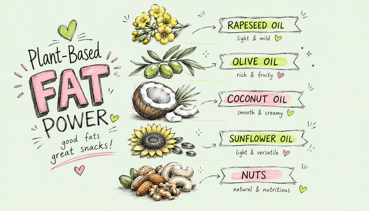 Illustrated plant-based fats spectrum