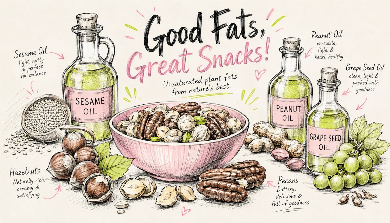 Illustrated nuts and oil sources