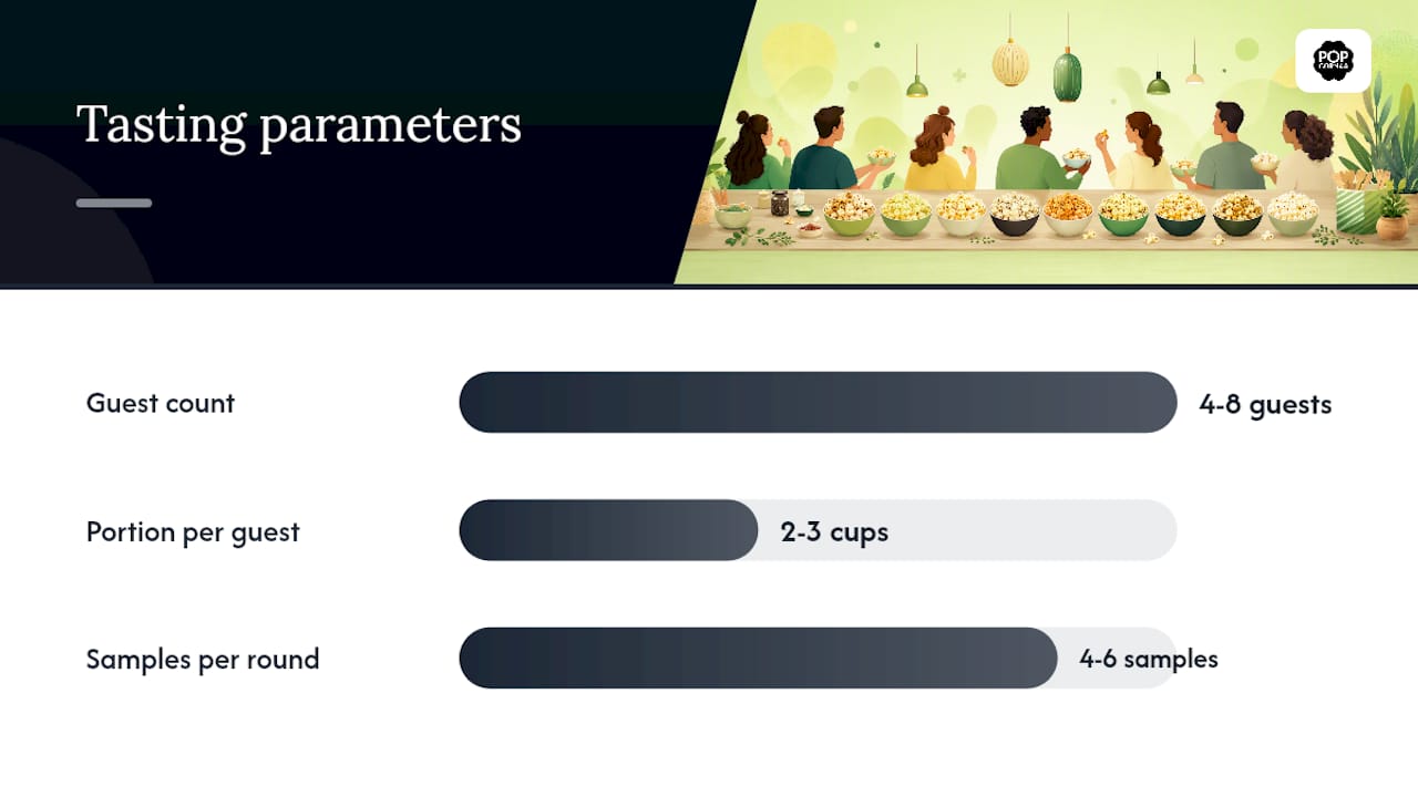 Diagram illustrating guest count, portion size, and tasting rounds