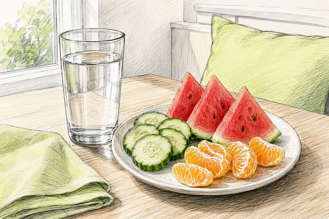 Water and water-rich fruit snack ingredients