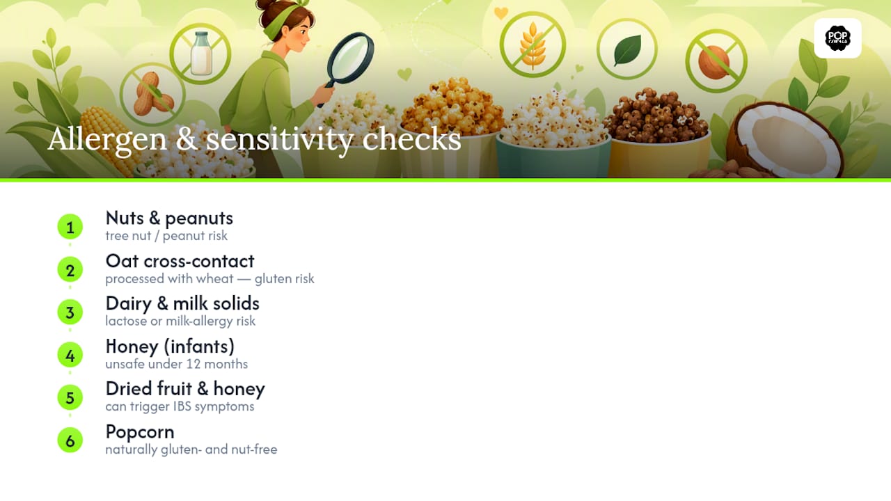 Sweet snack allergen and sensitivity guide