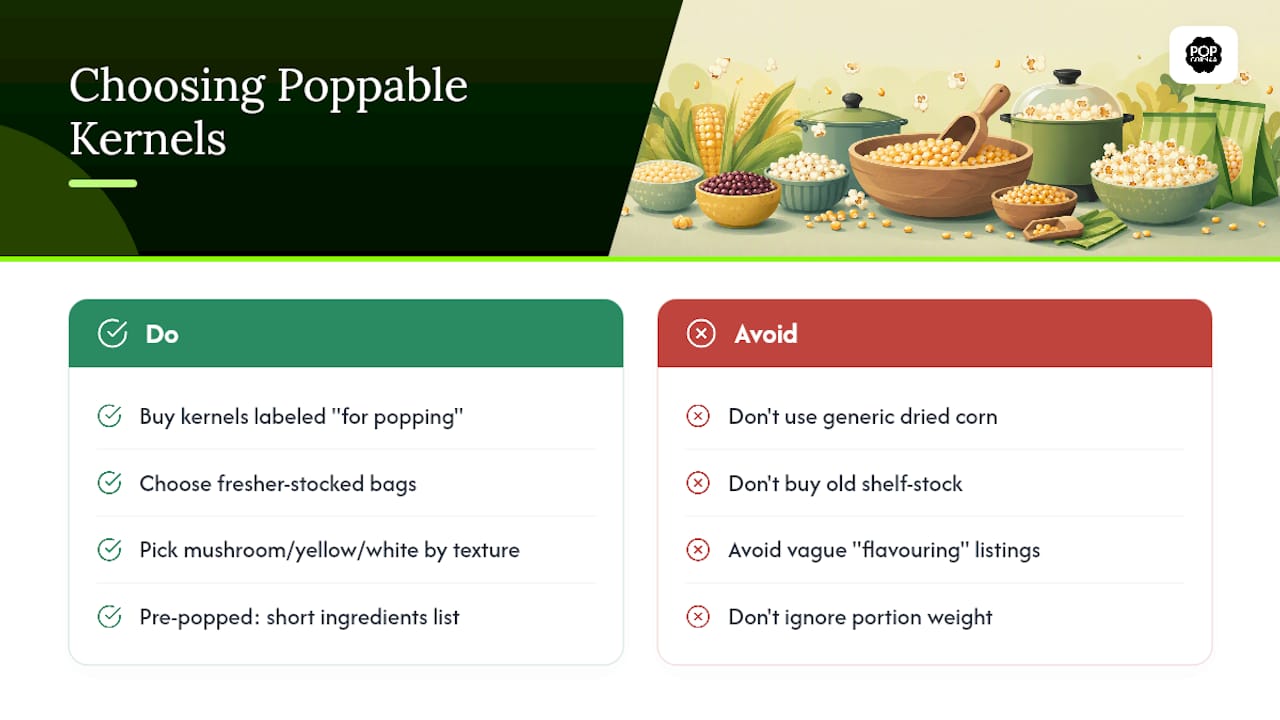 Choosing kernels that actually pop well — overview diagram