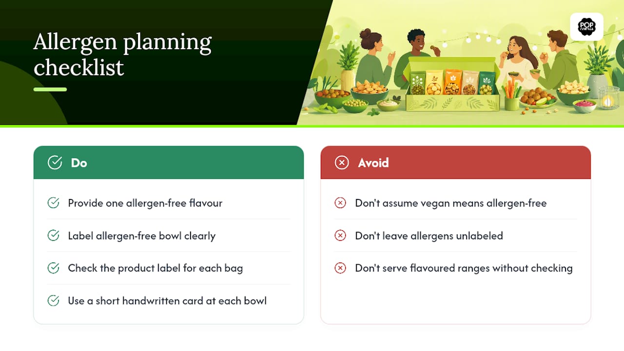 Nutritional benefits and common allergens to consider — overview diagram