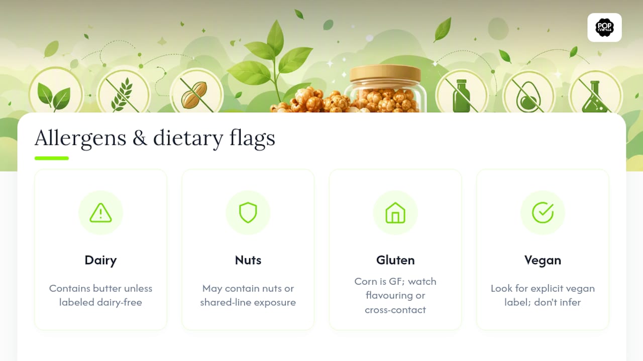 Common allergens and dietary considerations — overview diagram
