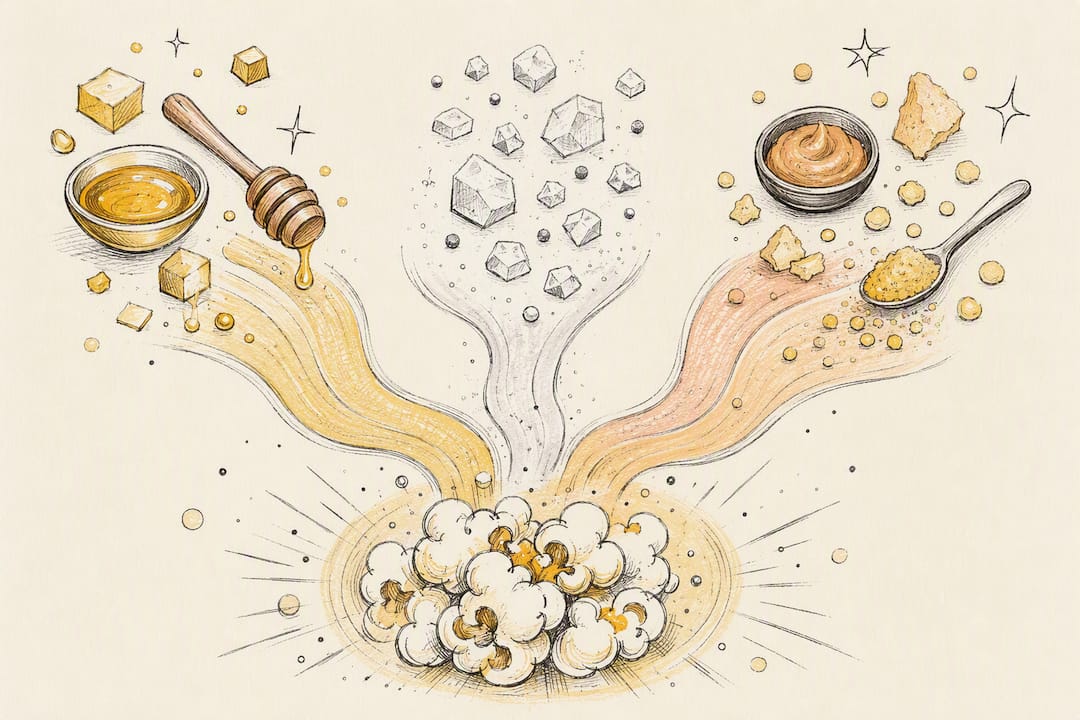 Illustration of sweet salt and umami balance