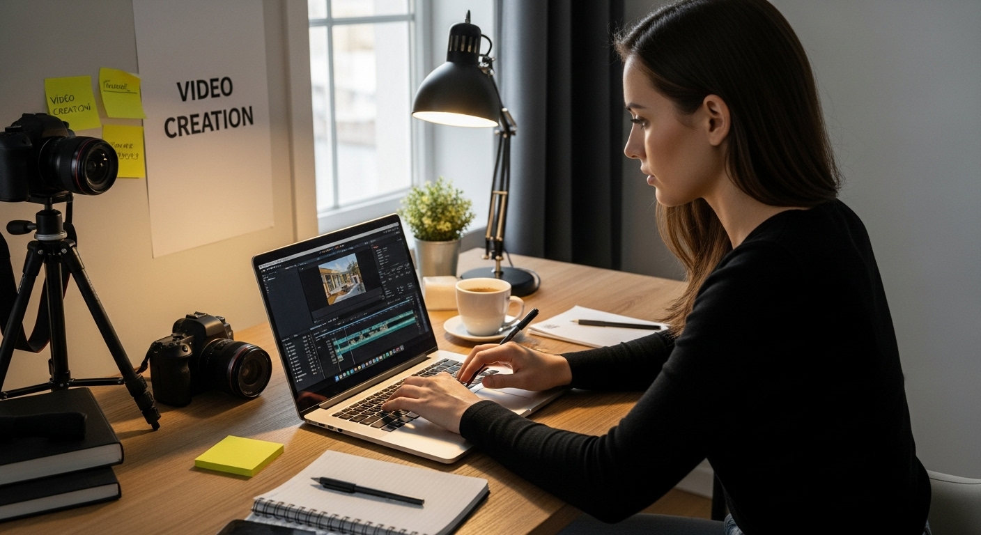 freelancer video creation workspace