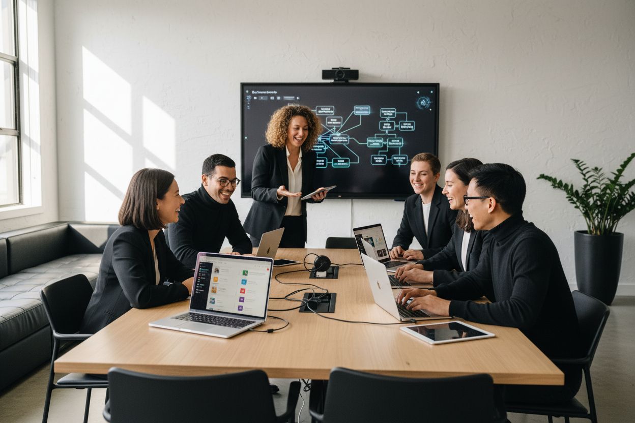 ai collaboration tools teamwork modern office