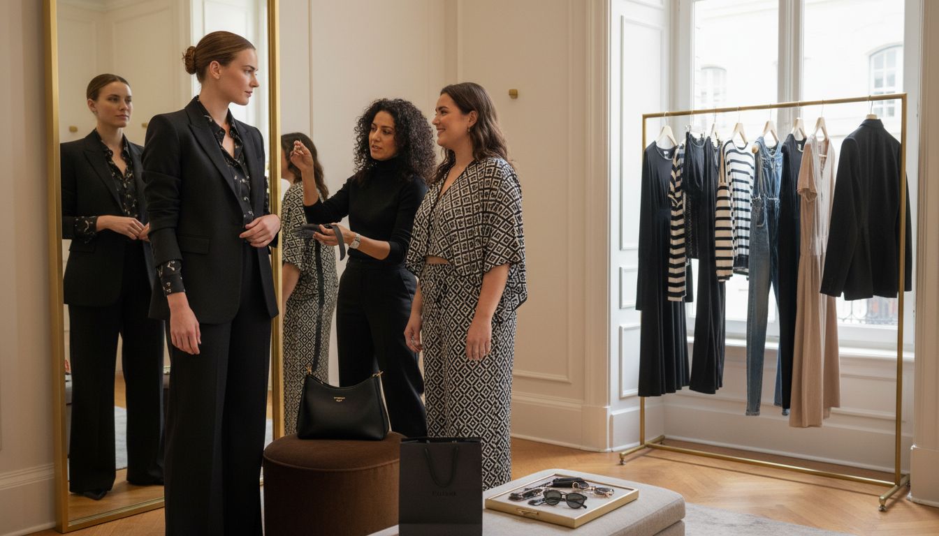 womenswear set fitting