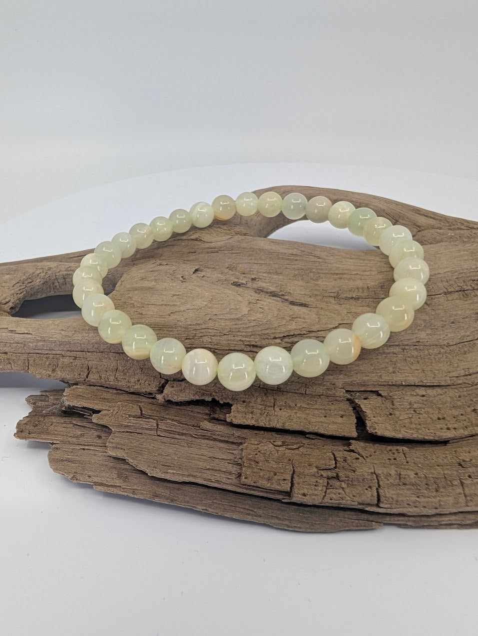Afghan Jade Bracelet – 6mm Natural Serpentine Beads