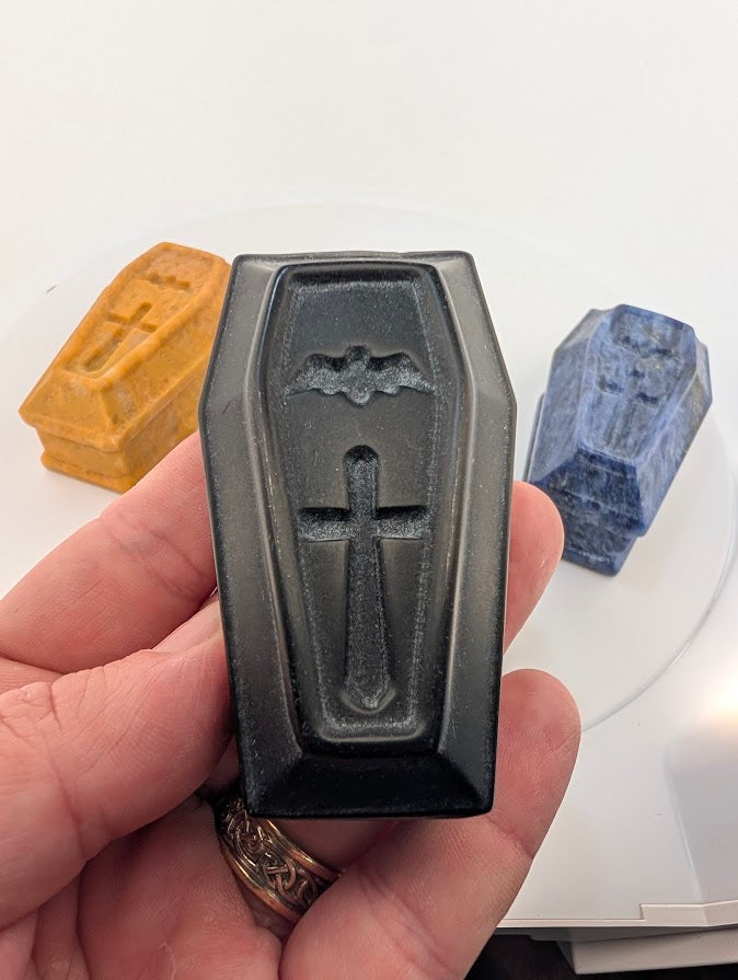 Sculptures de cercueil en cristal – moyen - 3" x 1,5" - choisissez votre minéral