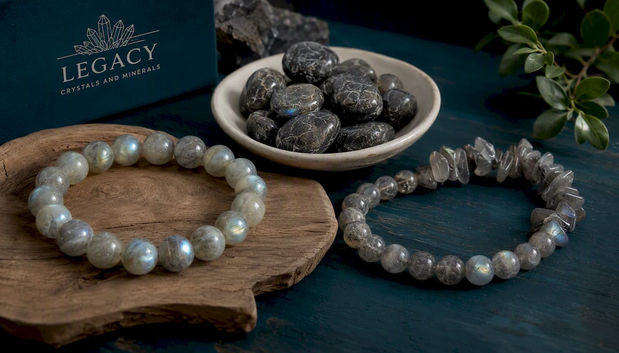Labradorite Beaded Bracelet (10mm) High Quality
