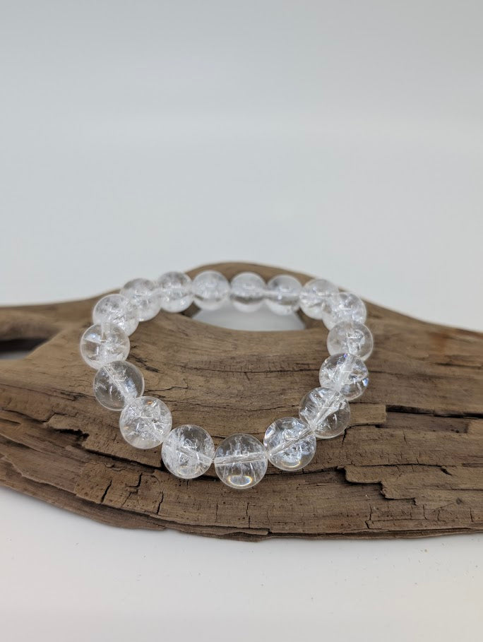 12 mm Himalayan Clear Quartz Bracelet – Collector & Metaphysical Grade