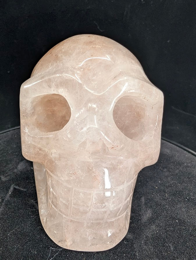 Fire Quartz Skull – 1.02 kg Hematoid Quartz Carving