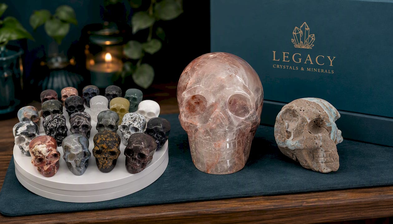 Crystal Skull Collection – 2in. / 4cm Hand-Carved Crystal Skulls