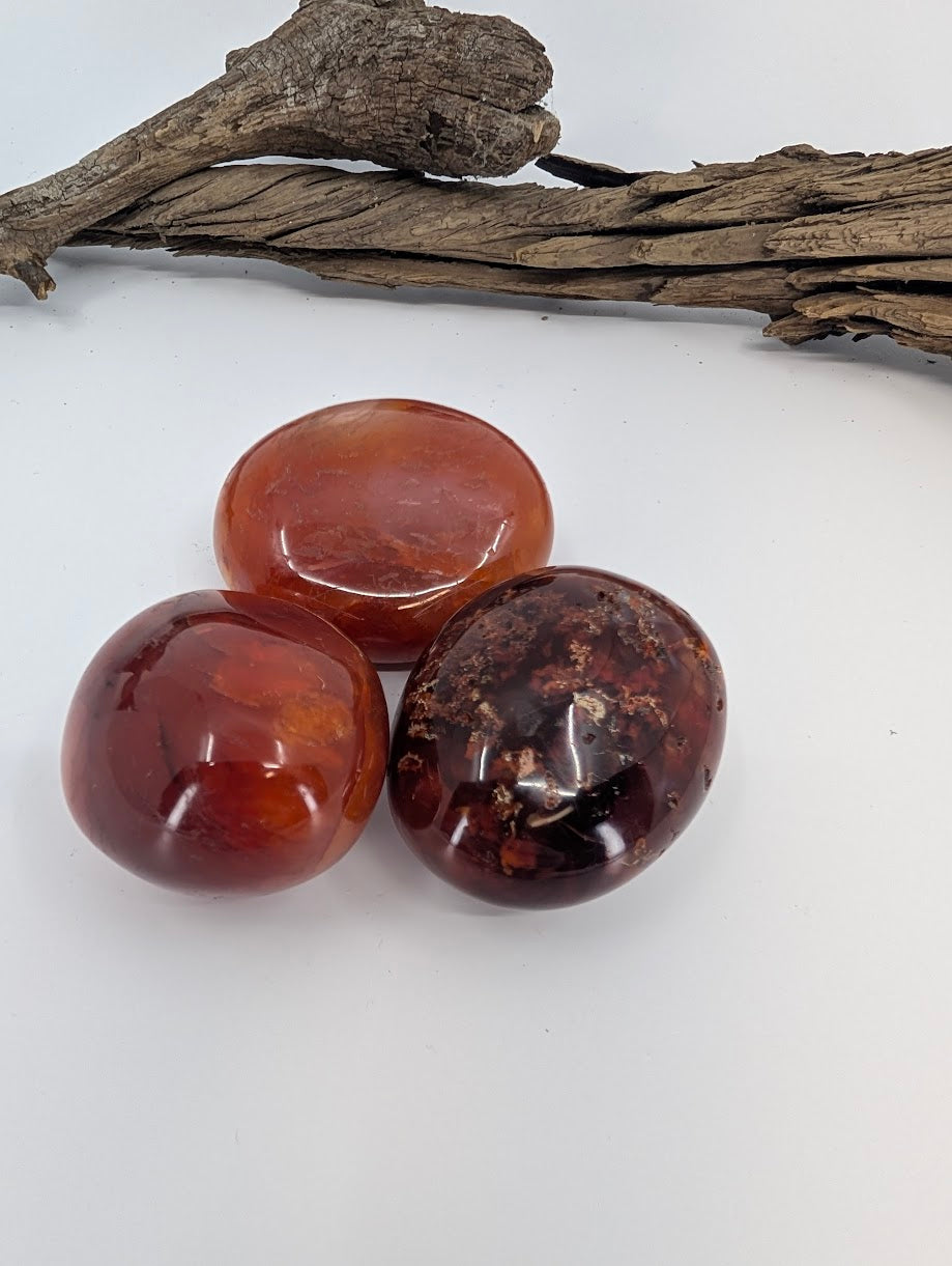 Red Carnelian Palm Stone