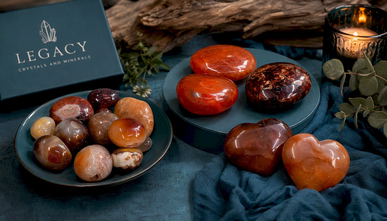 Carnelian Tumbled Stone — A Grade