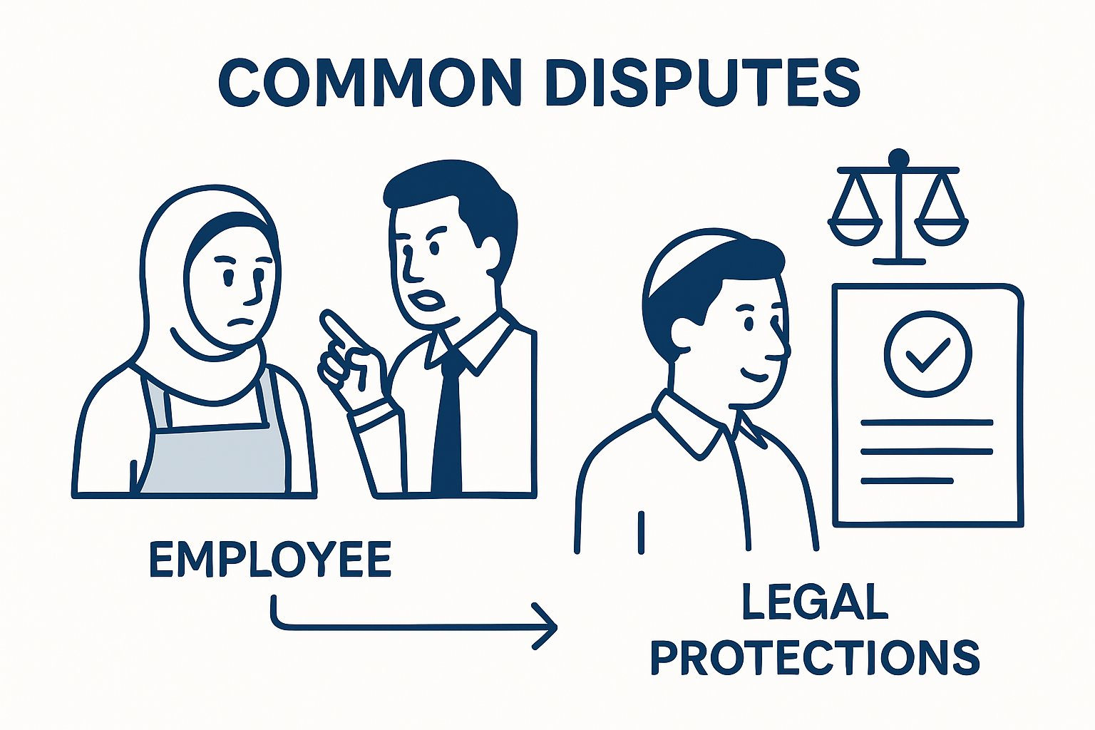 Infographic of dress disputes and legal protections
