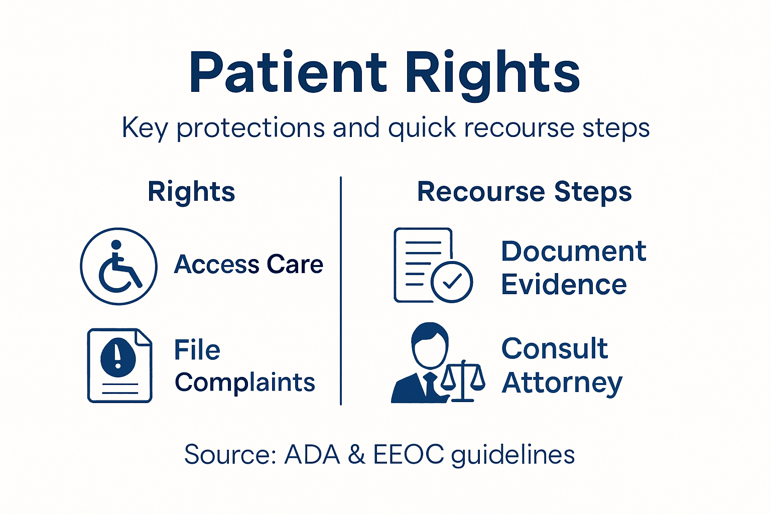 Infographic of patient rights and recourse steps