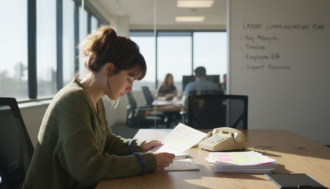 HR specialist reviews California WARN checklist