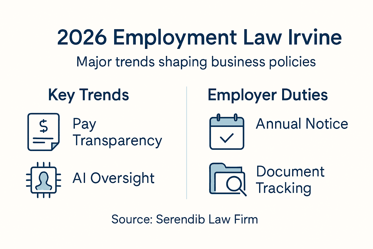 Infographic of Irvine 2026 law changes