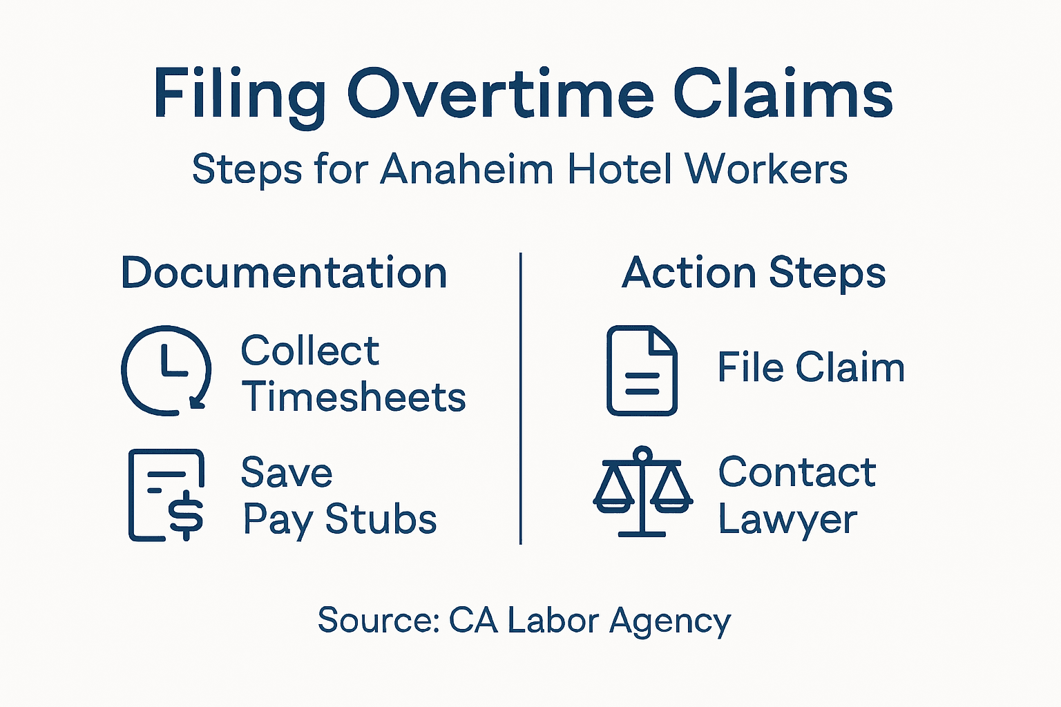 Infographic steps to file Anaheim overtime claim