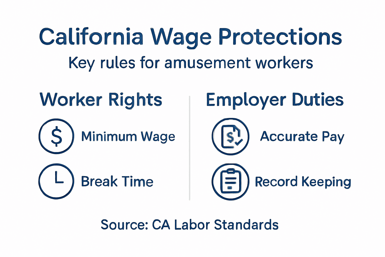 Infographic shows wage protections for amusement workers