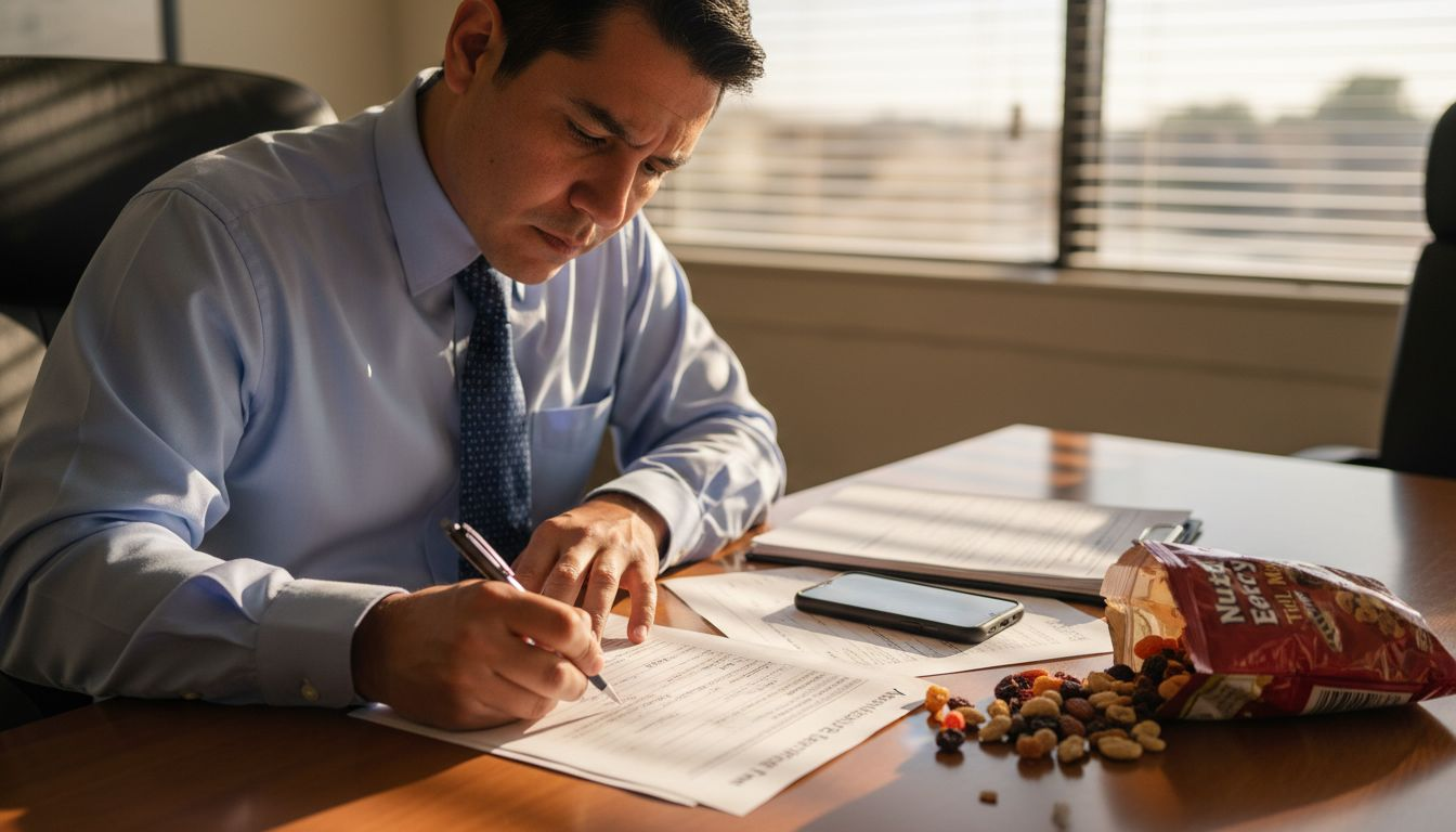 Employee writing accommodation request form