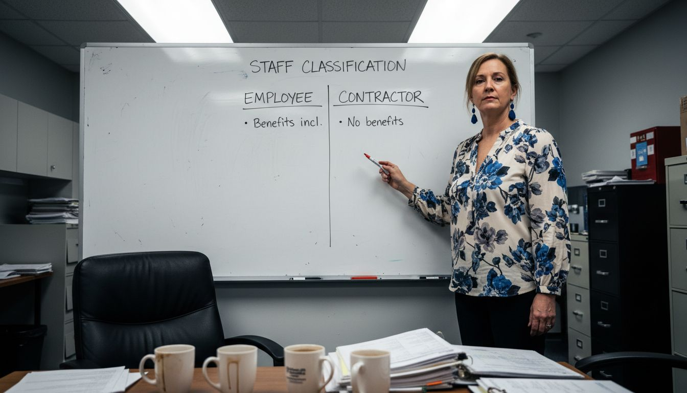 HR manager shows employee vs contractor differences