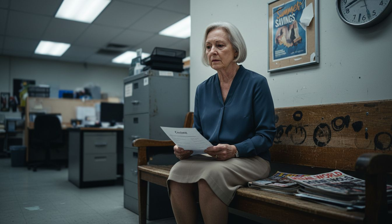 Older woman waiting for retail interview