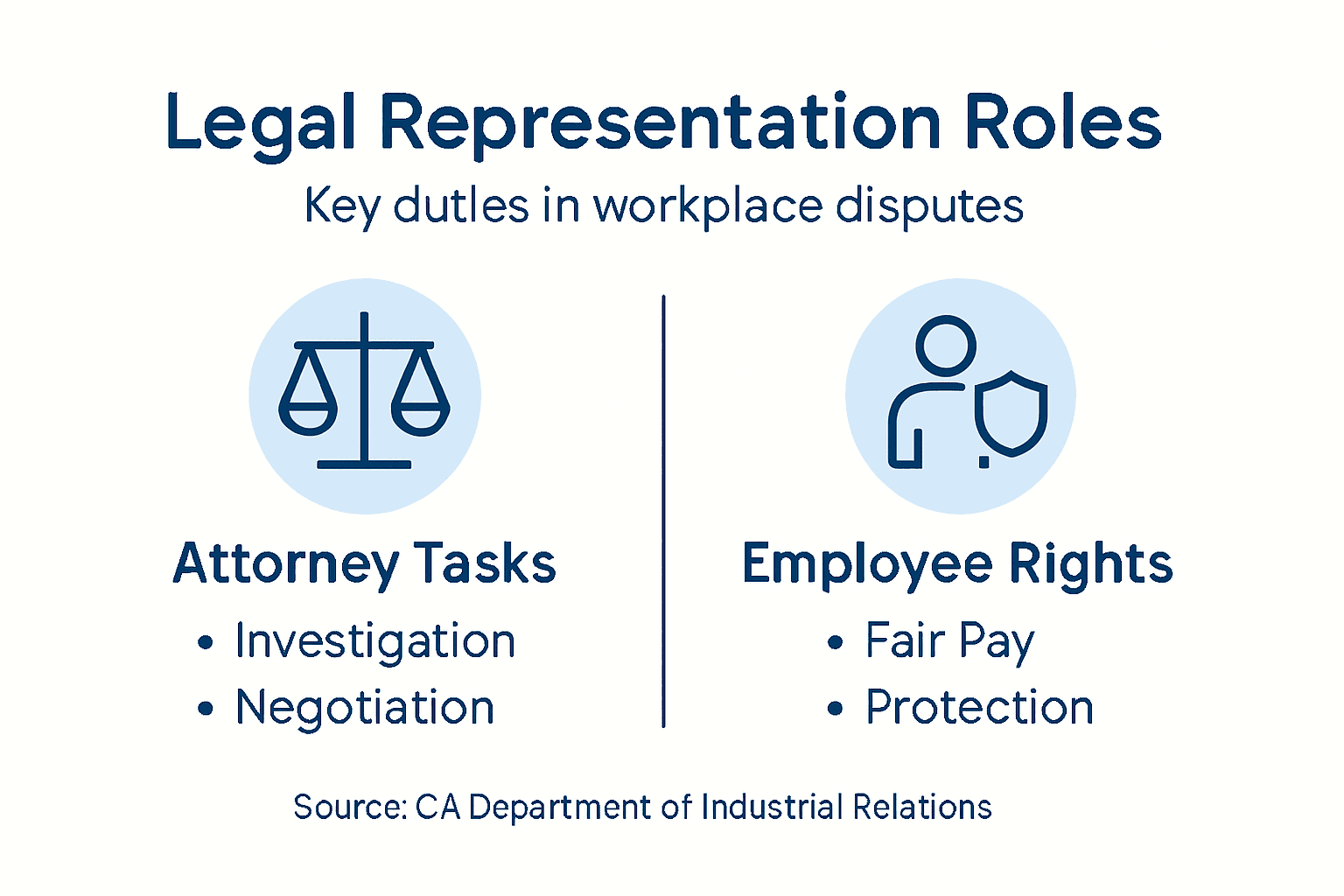 Infographic on legal representative duties and employee rights