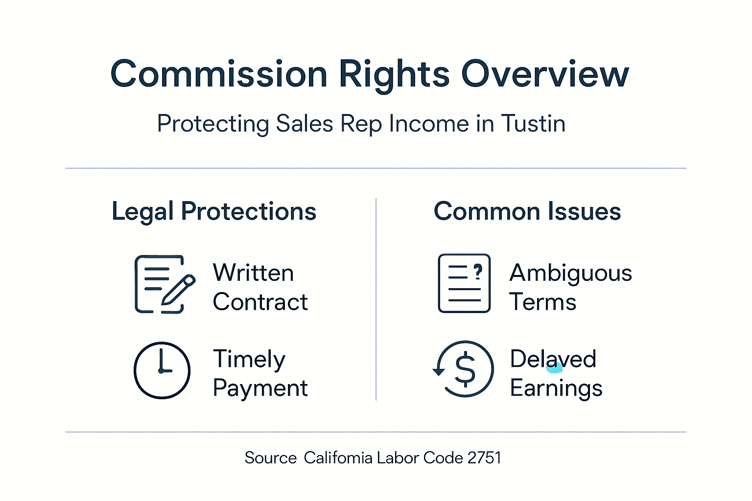 Infographic outlines commission rights and issues