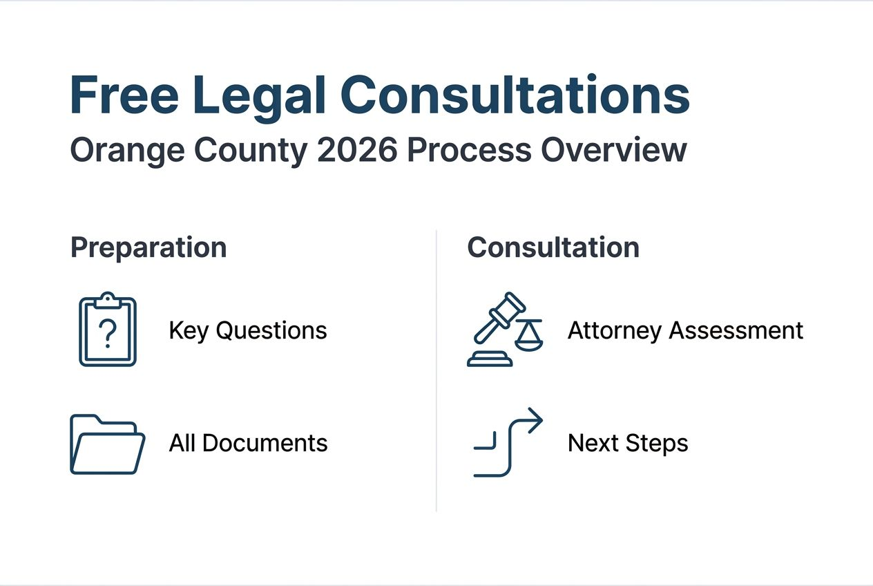 Infographic showing steps of a legal consultation