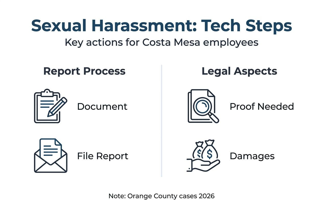 Infographic of tech workplace harassment process