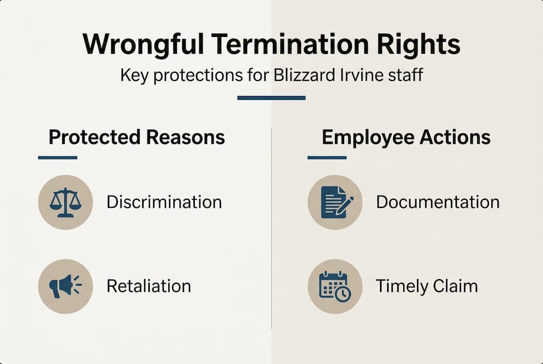 Infographic showing wrongful termination protections overview