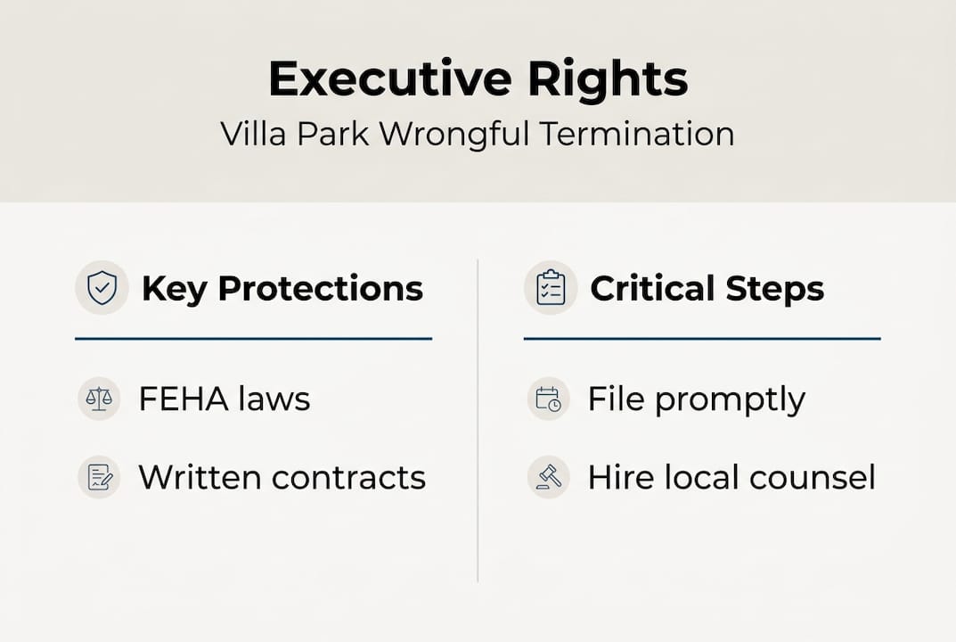 Infographic on executive rights and case steps