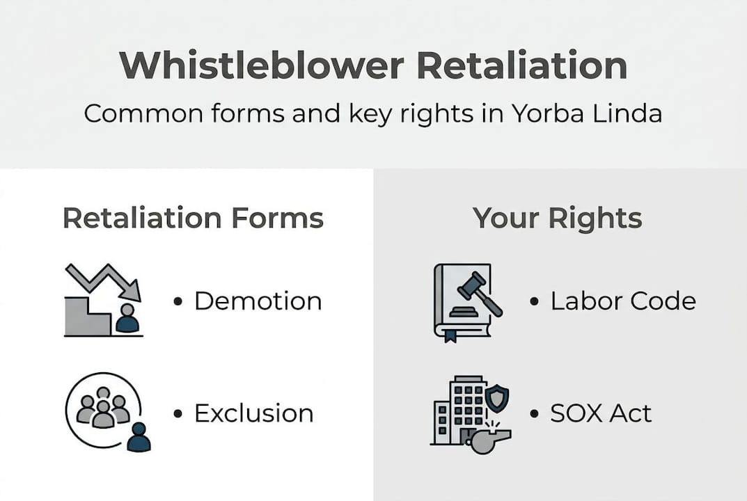 Infographic outlines retaliation forms and legal rights