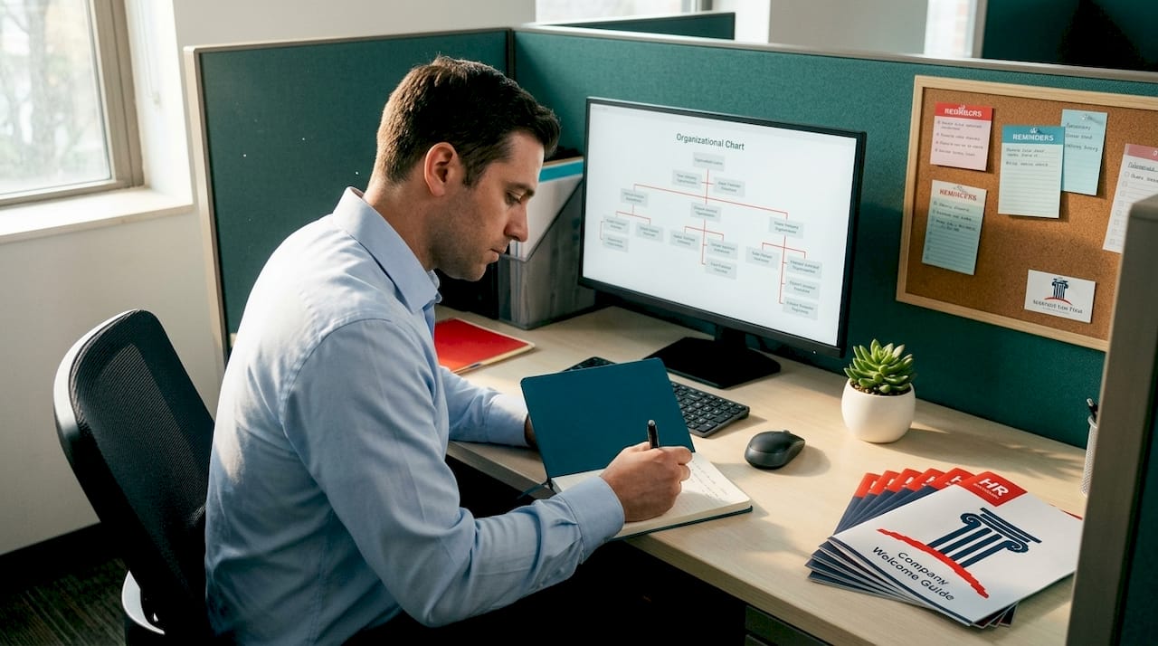 Employee quietly documents incidents at desk