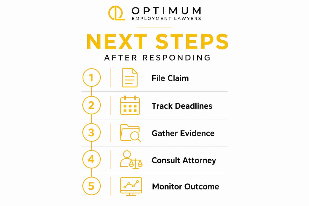 Infographic of next steps after responding