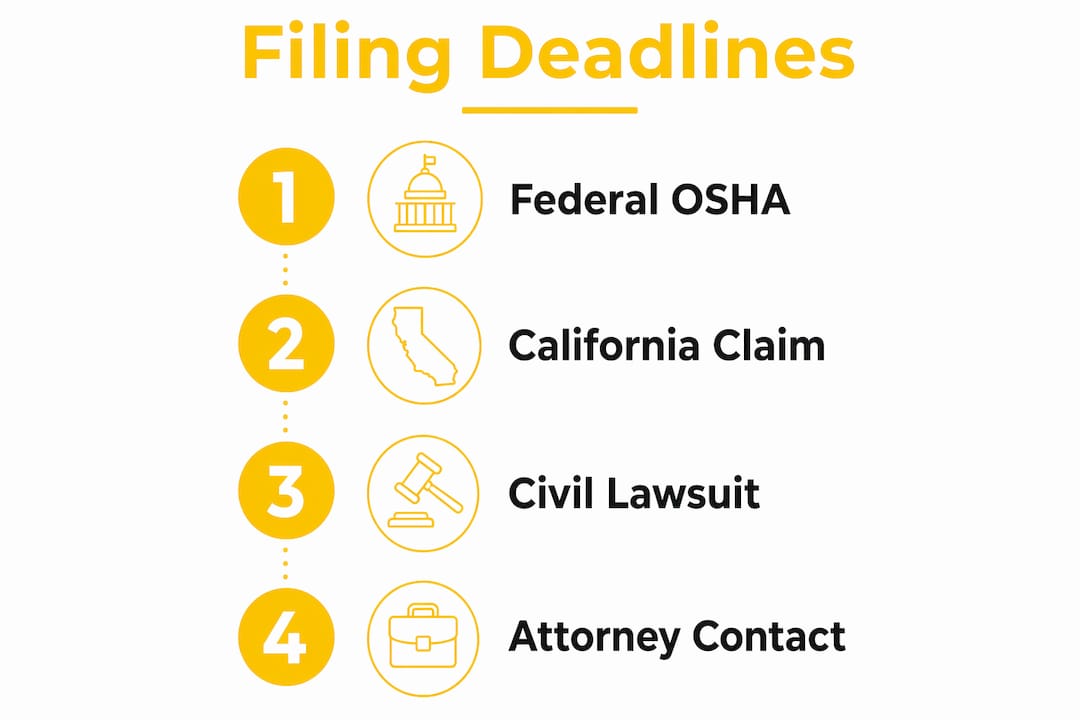 Infographic showing filing deadlines steps