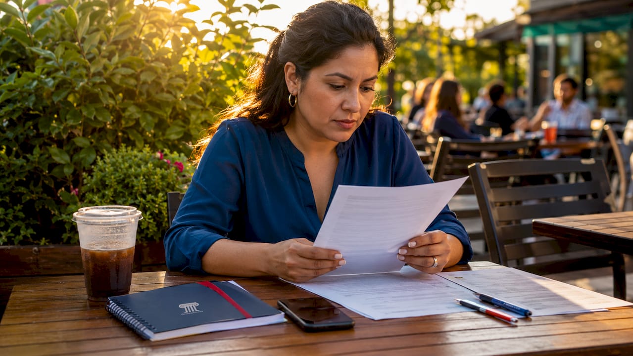 Employee reviewing retaliation complaint forms